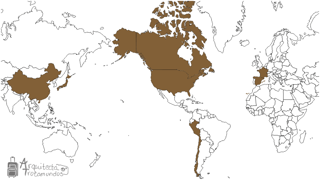 Mapa de Viajes: Los Países Visitados por una Arquitecta Trotamundos