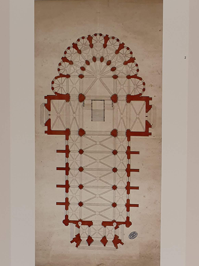 Planta del proyecto de Francisco de Paula del Villar y Lozano en 1882